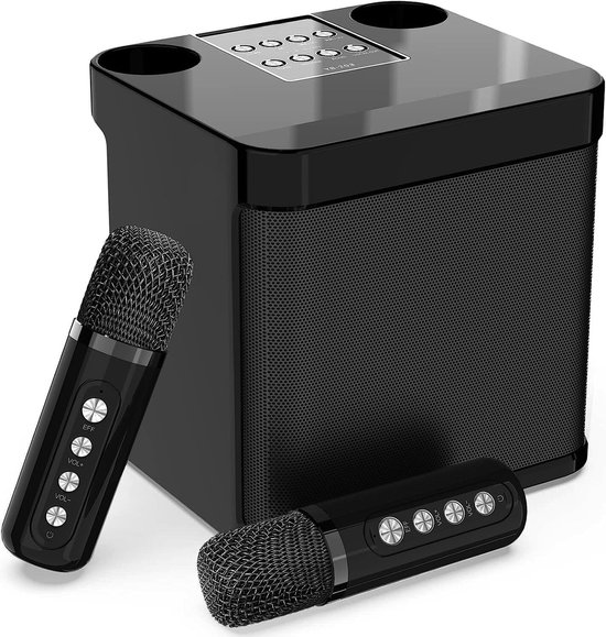 Karaoke set voor volwassenen met draagbare Karaoke Machine 2 draadloze microfoon Bluetooth PA-systeem - USB TF AUX - Home Party Ourdoor Kerstcadeaus karaoke set voor volwassenen
