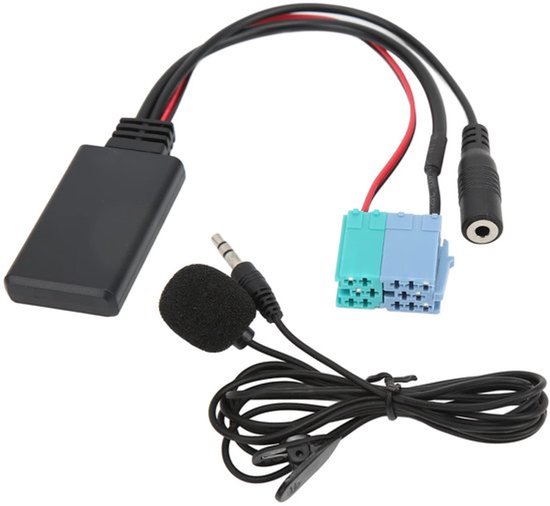 KARZO - Bluetooth AUX Module, Auto Bluetooth Module Audio Aux Kabel Microfoon MINI ISO Poort voor Stereo 8PIN 6PIN Poort van KARZO