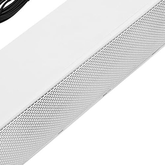 KARZO - Draagbare Soundbar, Stereo Soundbar met USB-kabel Muziekspeler, Bass Surround Geluidsbox met 3.5mm Audio Plug voor PC, Mobiele Telefoons, Desktop, Laptop, TV, Tablet MP3, MP4 (Wit) van KARZO