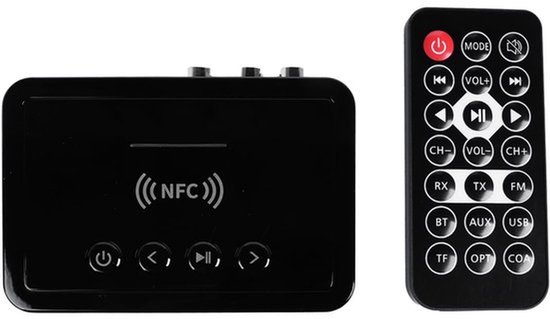 KARZO - NFC Bluetooth-ontvanger Universele 5.0 Bluetooth-zender FM 3-in-1 Bluetooth-adapter Computer 3,5 mm HiFi-aansluiting voor tv, pc, stereoluidsprekers, enz. van Merkloos