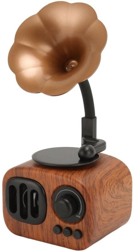 KARZO - Retro Bluetooth Speaker, Mini Retro Gramophone Retro Phonograph Record Player Retro Music Player Vintage BT Speaker Thuis Slaapkamer Decor voor Thuis Feest Kantoor van KARZO