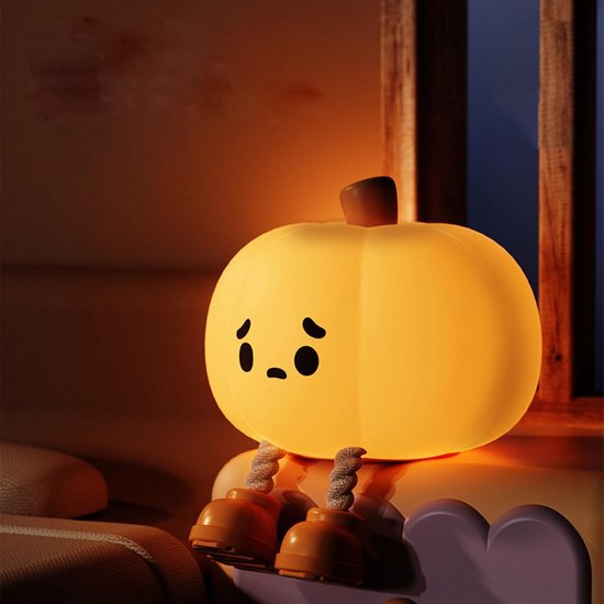 KCVV Kinder nachtlampje- Pompoen Nachtlampje-Schattige Romantische nachtlampje- 3 versnellingen dimbaar nachtlampje van KCVV