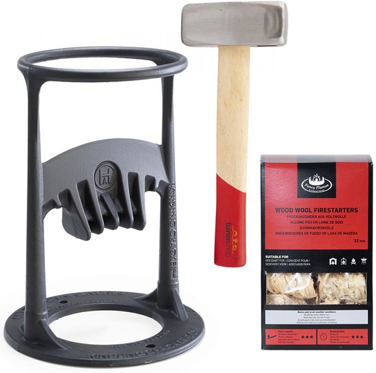Kindling Cracker + Moker & Wokkels Houtklover – Gietijzer – Zwart van Kindling Cracker