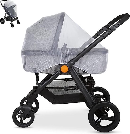 Klamboe Kinderwagen - Universele klamboe voor Kinderwagen & Ledikant - Muskietennet Kinderwagen - Muggennet van Deryan