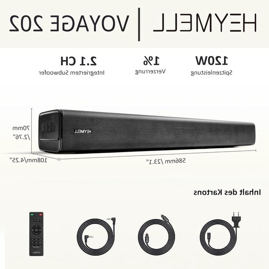 Kleine Soundbar - Tv Geluid - Film Avond - Geïntegreerde Subwoofer - 59 cm - Zwart