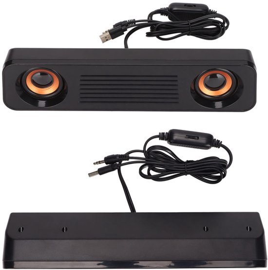 Kleine USB-verkoppelde soundbar Onf3 - Hifi stereo, 360°