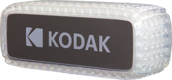 Kodak Enceinte Bluetooth - Étanche IPX6, Son Puissant 8W, Éclairage RGB, Autonomie 5h, Connexion Bluetooth V5.0 - Blanc van Kodak