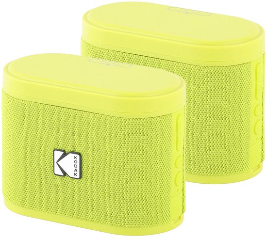 Kodak SoundBrix Bluetooth Speaker – Draadloze Muziek Box –5W RMS - 2pcs – Geel