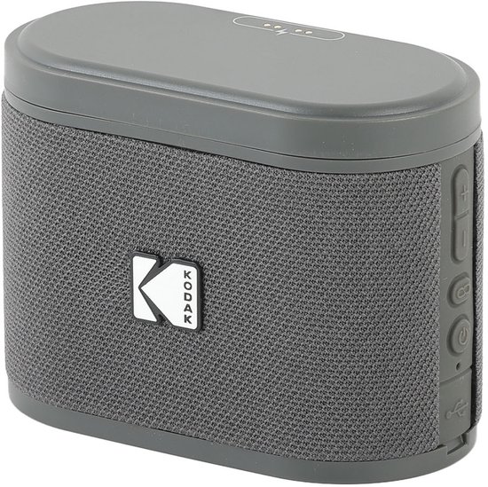 Kodak SoundBrix Bluetooth Speaker – Draadloze Muziek Box – 5W RMS – Grijs van Merkloos