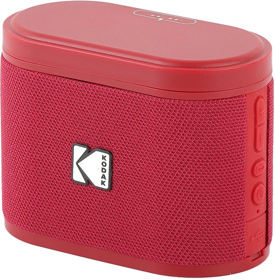 Kodak SoundBrix Bluetooth Speaker – Draadloze Muziek Box – 5W RMS – Rood van Kodak