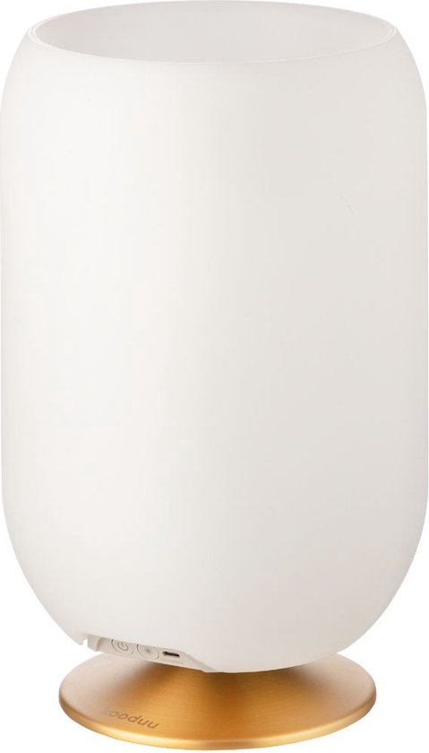 Kooduu Atmos - Wijnkoeler - Bluetooth Speaker - LED Lamp - Bronskleurig - 35 cm - Dimbaar - Tafellamp - Oplaadbaar- Party Speaker - Speakerlamp van Kooduu