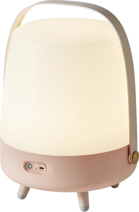 Kooduu Lite-Up PLAY Light Rose - Draadloze Bluetooth Speaker en Deense LED-Design Lamp in één - tot ruim 10 uur wireless muziek streamen van Merkloos