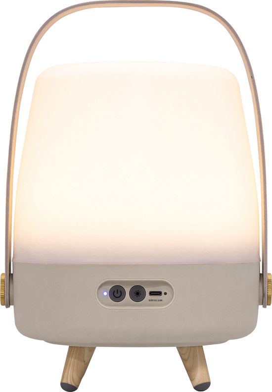 Kooduu Lite-up PLAY Mini - Bluetooth speaker met SOUND BY JBL - Dimbare LED-Lamp - Deens design - in kleur Sand van Merkloos