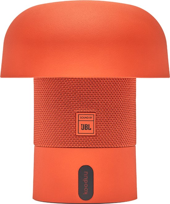 Kooduu Sensa PLAY Mini - Bluetooth Speaker met SOUND BY JBL - Dimbare LED-lamp - Oplaadbare batterij - Nachtlamp - Dimbaar - 16cm hoog - kleur Orange van Merkloos