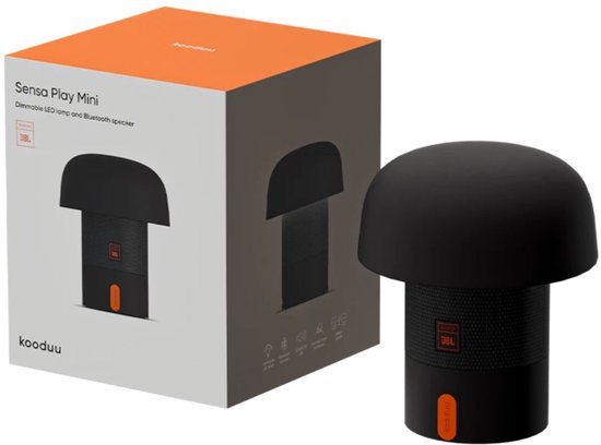 Kooduu Sensa Play Speakerlamp - JBL Geluid - LED Verlichting - Zwart van Kooduu