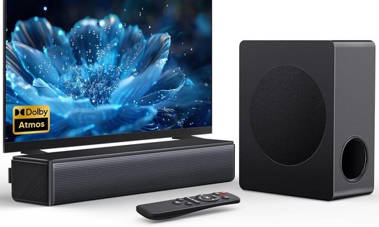 Krachtige 2.1 Soundbar met Dolby Atmos voor Thuisbioscoop Geluid