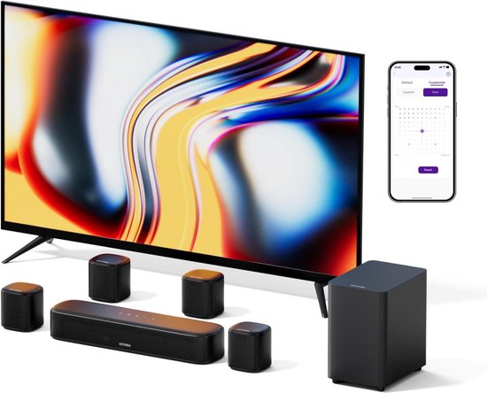 Krachtige 7.1 Soundbar met Draadloze Achterluidsprekers en Subwoofer voor Smart TV - Surround Geluidssysteem