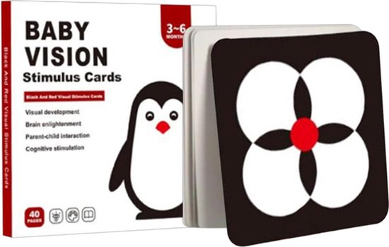 Kraftverdia - Leerkaarten - Educatieve kaarten - Visuele stimulatie voor baby's - Sensorische kaarten met hoog contrast voor peuters - Flashcards voor visuele stimulatie en leeractiviteit voor kinderen van 3-6 maand van Kraftverdia™