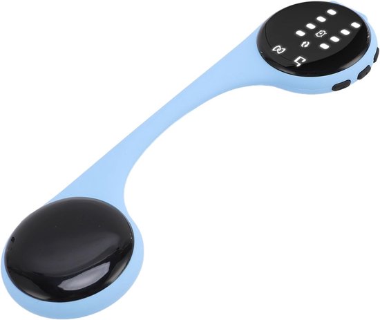 Kussenluidspreker voor het slapengaan, slaaphulpmiddel met beengeleiding en witte ruis stereo bas, draagbare Bluetooth-luidspreker voor onder het kussen met led-scherm (blauw)