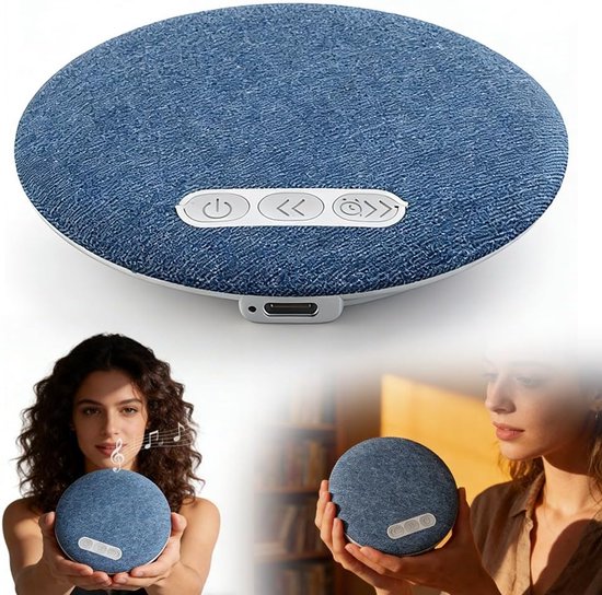 Kussenspeaker, nieuwe draagbare mini-kussenspeaker uit 2026, beengeleidingskussenspeaker met timerfunctie, slaapondersteunende kussenspeaker.
