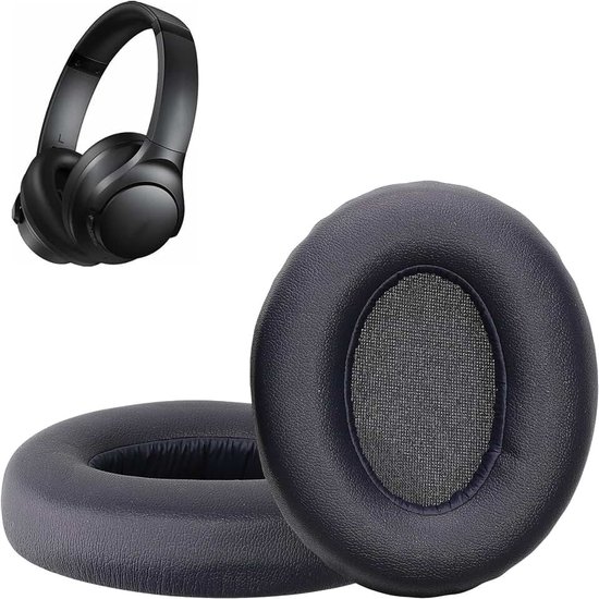 Kwmobile 2x oorkussens compatibel met Anker Soundcore Q20i oorkussens - Earpads voor koptelefoon - Kunstleer en schuim in blauw