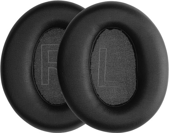 Kwmobile 2x oorkussens compatibel met Anker Soundcore Q20i oorkussens - Earpads voor koptelefoon - Kunstleer en schuim in mat zwart
