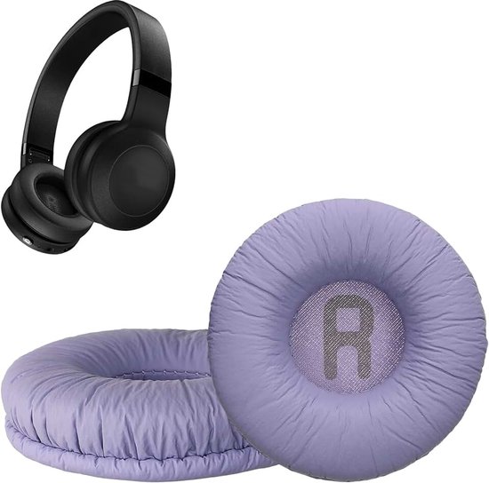 Kwmobile 2x oorkussens compatibel met JBL Tune 600 / 500BT / 510BT / 520BT / 450 oorkussens - Earpads voor koptelefoon - Kunstleer en schuim in lavendel
