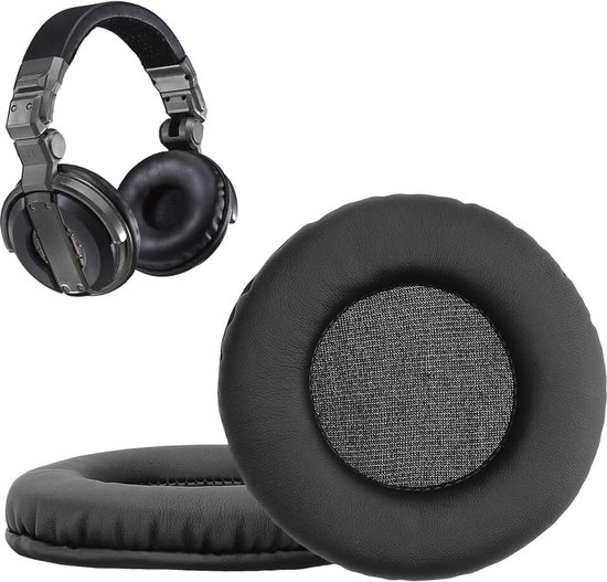 Kwmobile 2x oorkussens compatibel met Pioneer HDJ-1000/HDJ-2000/HDJ-1500 oorkussens - Earpads voor koptelefoon - Kunstleer en schuim in zwart