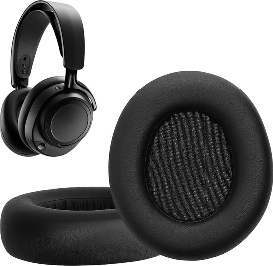 Kwmobile 2x oorkussens compatibel met SteelSeries Arctis Nova Elite oorkussens - Earpads voor koptelefoon - Kunstleer en schuim in zwart