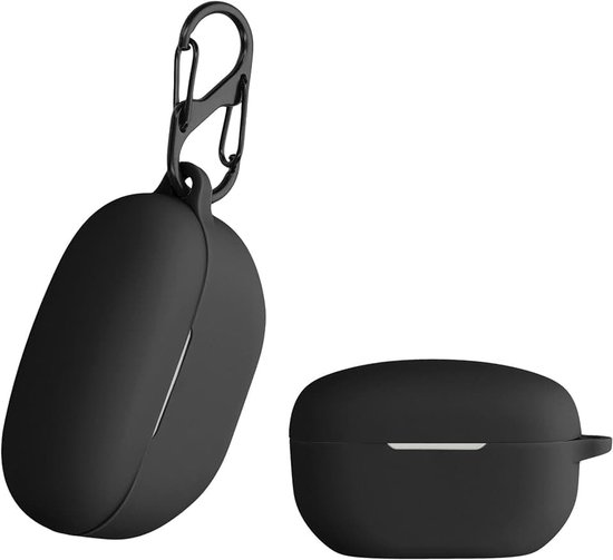 Kwmobile case compatibel met Sony WF-1000XM5 - Cover voor oordopjes case - Zacht silicone - In zwart