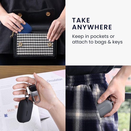 Kwmobile cover voor oordopjes case - Compatibel met JBL Soundgear Clips - Trendy beschermhoes draadloze oordopjes in zwart