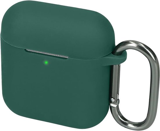 Kwmobile cover voor oordopjes case - Compatibel met Marshall Minor IV/Minor 4 - Trendy beschermhoes draadloze oordopjes in donkergroen