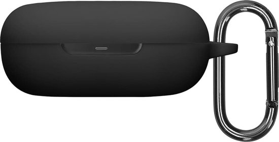 Kwmobile cover voor oordopjes case - Compatibel met Shokz OpenFit 2 T920 - Trendy beschermhoes draadloze oordopjes in zwart