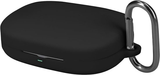 Kwmobile cover voor oordopjes case - Compatibel met Shokz OpenFit Pro - Trendy beschermhoes draadloze oordopjes in zwart