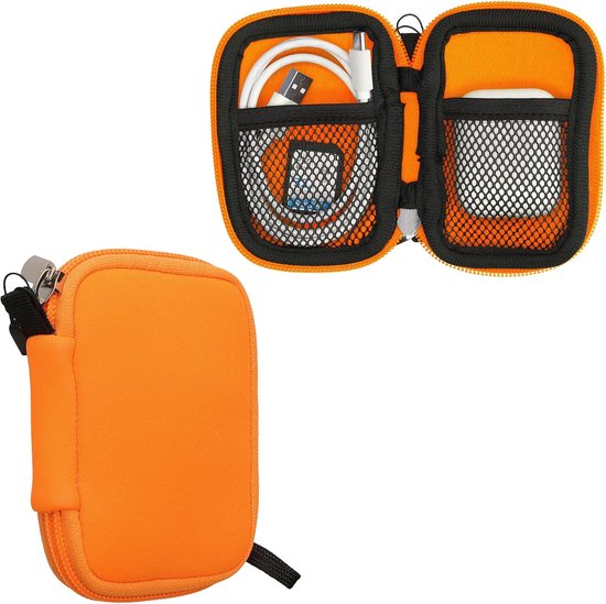 Kwmobile hoesje voor draadloze oordopjes - Compatibel met in-ear Headphones - 6 x 9 cm - Beschermhoesje van neopreen