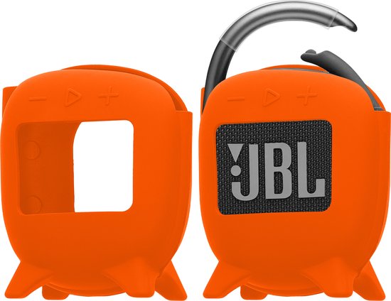 kwmobile siliconen hoesje voor mini-speaker - geschikt voor JBL Clip 4 - Flexibel materiaal - Speakercase in oranje van Merkloos