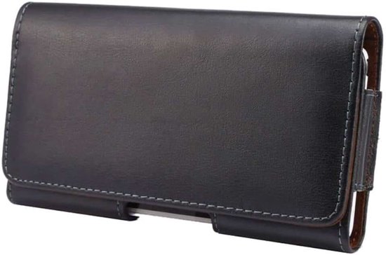 Leather Case Belt Clip Horizontal voor Wiko T3 (2021) - Black