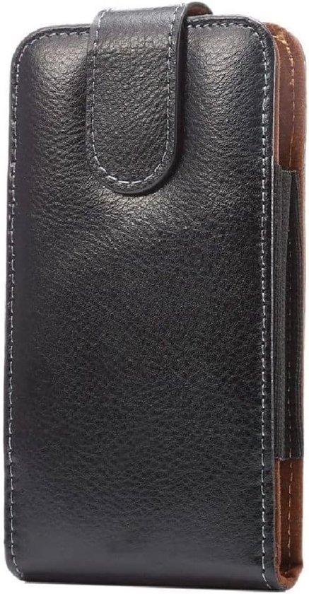 Leather Holster Executive Case belt Clip Rotary 360º Magnetic Closure voor Kyocera Ky-51B (2022) - Black