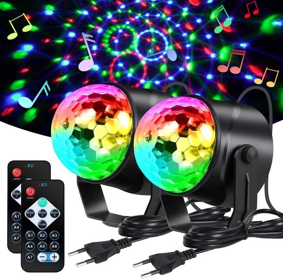 LED Feestverlichting voor Kinderen - Multikleurige Disco Lamp met Afstandsbediening en Muziekgestuurde Verlichting - Sfeervolle Party Verlichting - Energiezuinig en Duurzaam van SunshineGoods