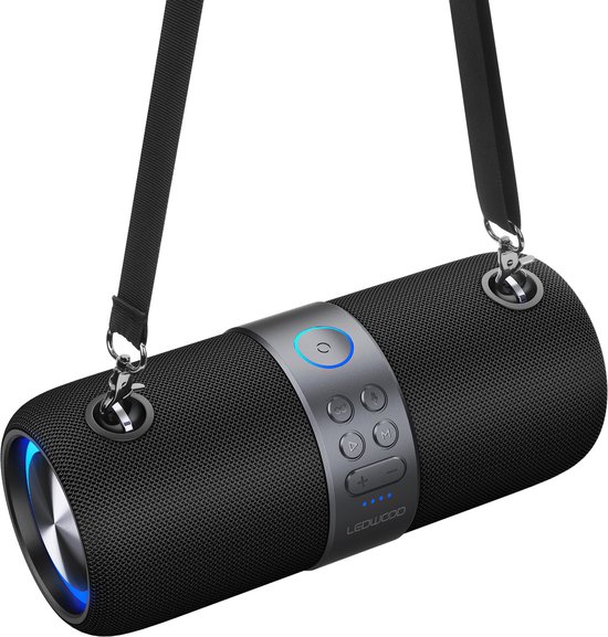 LEDWOOD LD-XT180-BT-BLK - XTREME180 Portable Bluetooth speaker met radio en verlichting, zwart, 140W van LEDWOOD