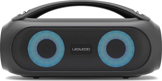 LEDWOOD LD-XT250-BT-BLK - XTREME250 Portable Bluetooth party speaker met radio en verlichting, 20 W van LEDWOOD