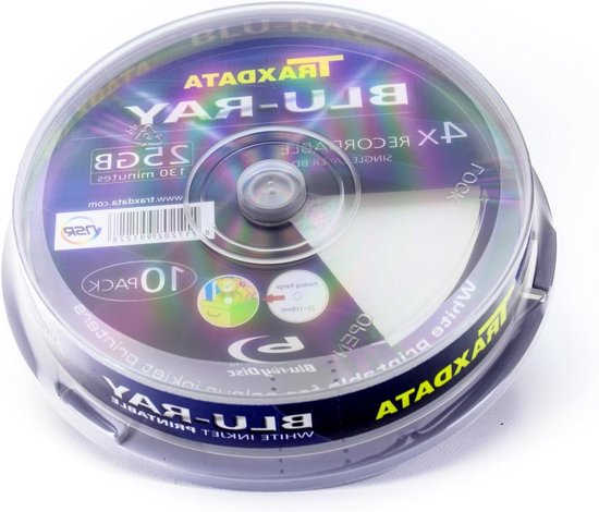 Lege Blu-Ray Discs - BD-R Media - Digitale Opslag - Afdrukbaar Oppervlak - 25 GB - Wit