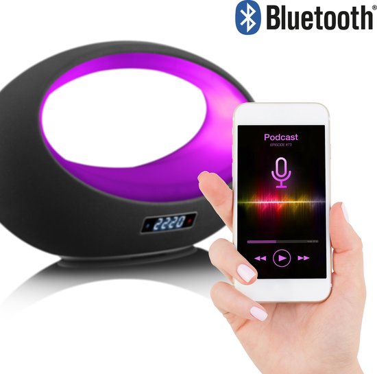 Lenco BT-210 - Bluetooth Speaker Draadloos - LED Licht - Zwart van Merkloos