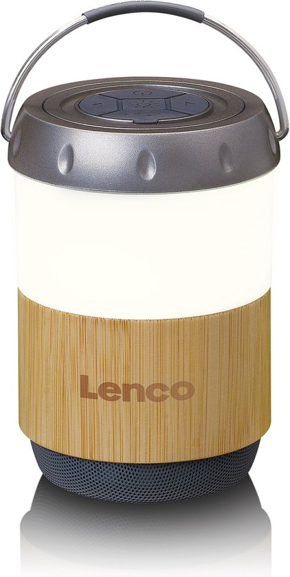LENCO BTL-030BA - Lantaarn met ingebouwde Bluetooth® speaker - Bamboo van Lenco