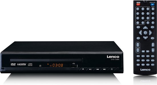 Lenco DVD-120BK - DVD speler met HDMI en Afstandsbediening - Zwart