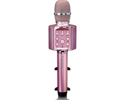 Lenco Karaoke Microfoon - Bluetooth - Speaker en Lichteffecten - BMC-090PK - Roze
