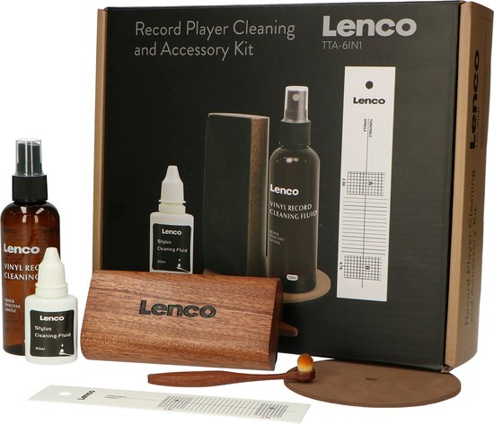 Lenco LP Schoonmaakset - Platenborstel - Vinyl en Naald Reinigingsset - Naaldborstel - TTA-6IN1 van Lenco