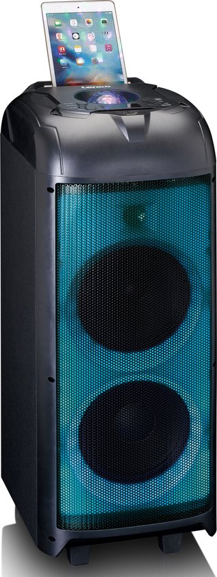 Lenco Party Speaker - PA-260BK - Bluetooth Speaker 150W RMS - LED verlichting en Disco bal - Zwart van Lenco