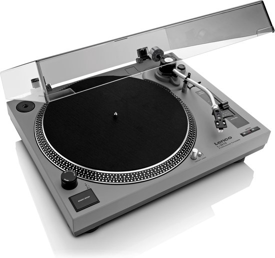 Lenco Platenspeler - Direct drive - USB digitalisering - DJ Draaitafel - L-3810GY - Grijs