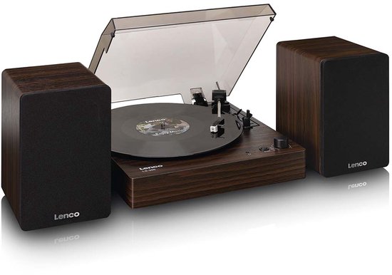 Lenco Platenspeler met Bluetooth - Twee externe Luidsprekers en AT3600L Cartridge - LS-200WD - Hout